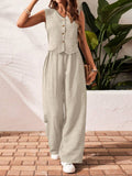 Elena | Stijlvolle 2 stuks vakantie casual tanktop en broek set