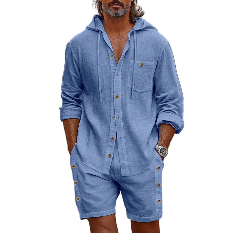 Joe |  2-delig Casual Herenpak Met Lange Mouwen en Capuchon