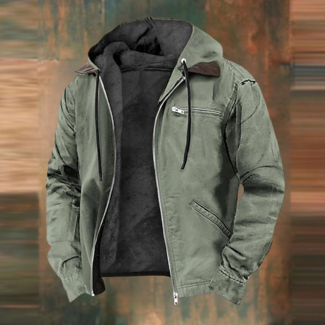 Dylan | Zomerjas Heren - Relaxed Fit met Capuchon en Ritssluiting | Casual