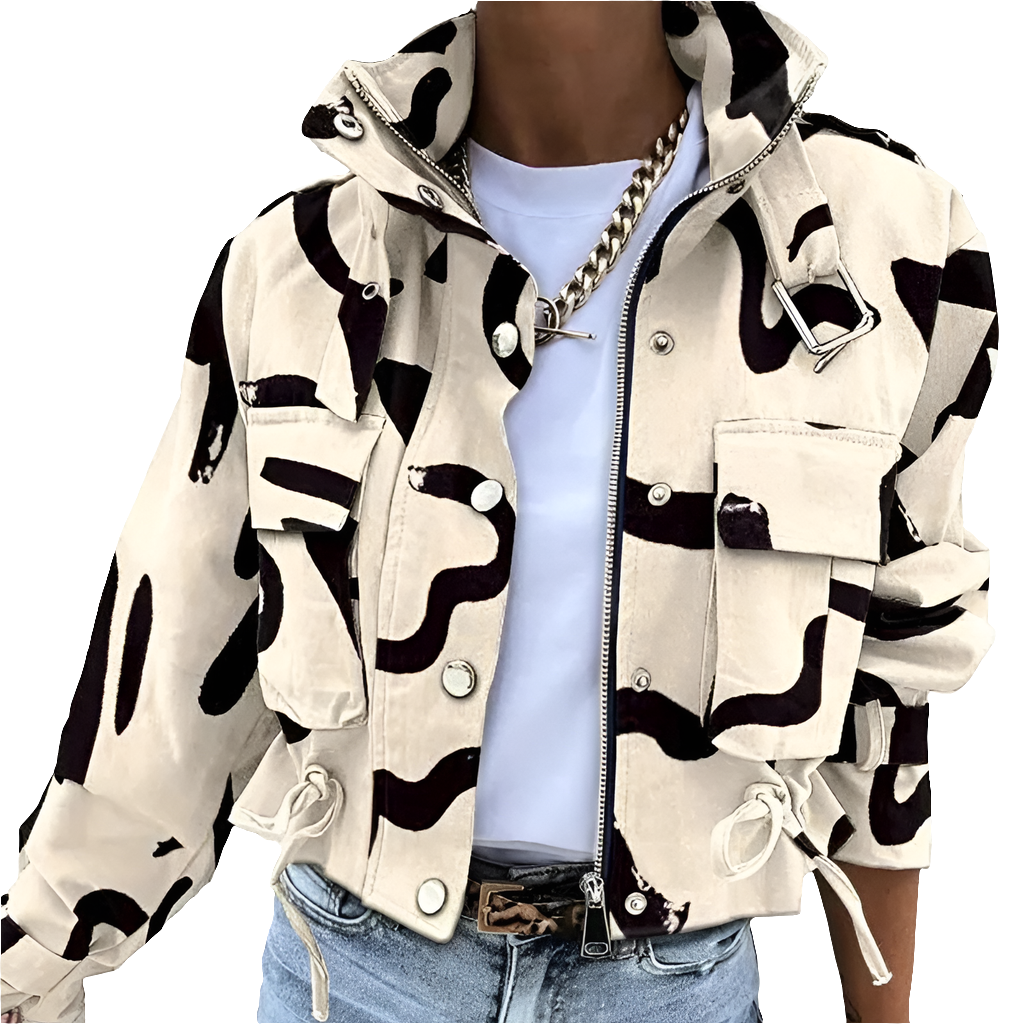 Jane | Stijlvolle Tussenjas voor Dames - Cropped Bomberjack Model met Stoere Kraag