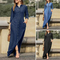 Elise | Maxi jurk met knoopsluiting en split