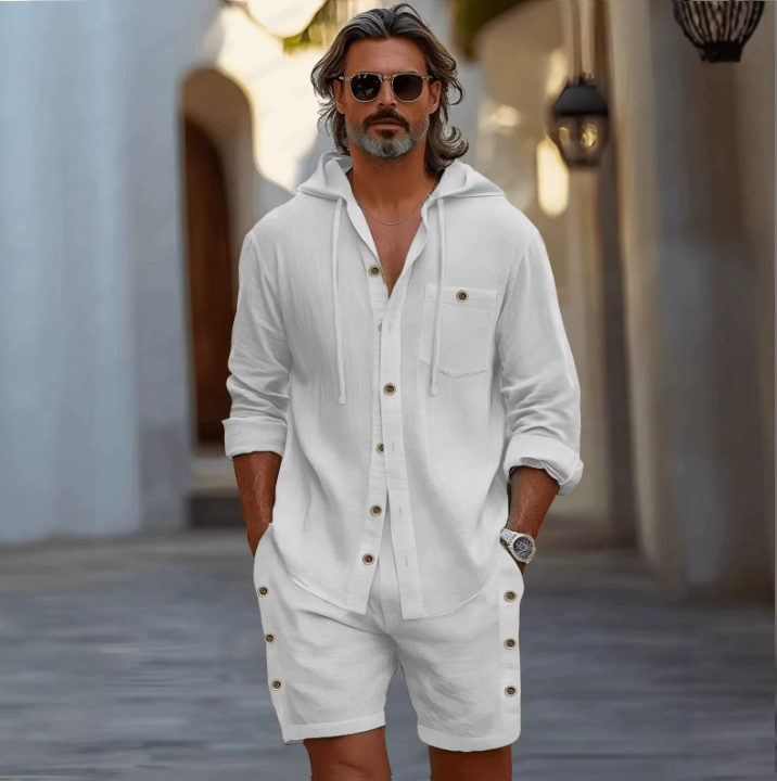 Joe |  2-delig Casual Herenpak Met Lange Mouwen en Capuchon