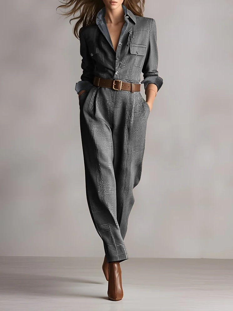 Alice | Trendy Getailleerde Dames Jumpsuit Met Riem