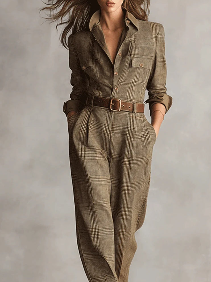 Alice | Trendy Getailleerde Dames Jumpsuit Met Riem