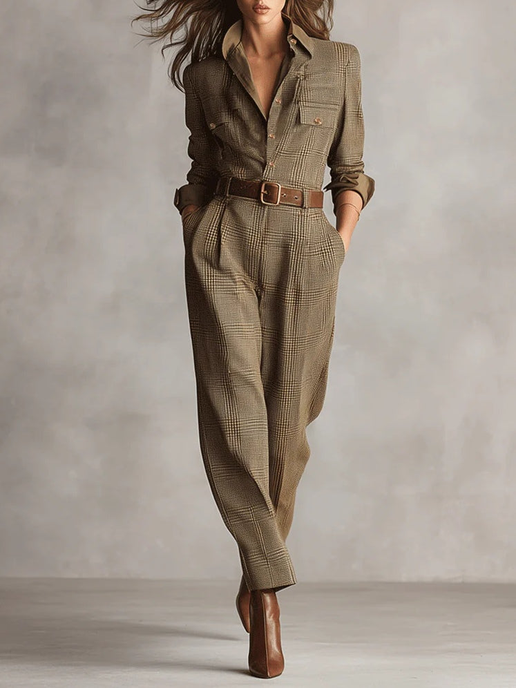 Alice | Trendy Getailleerde Dames Jumpsuit Met Riem