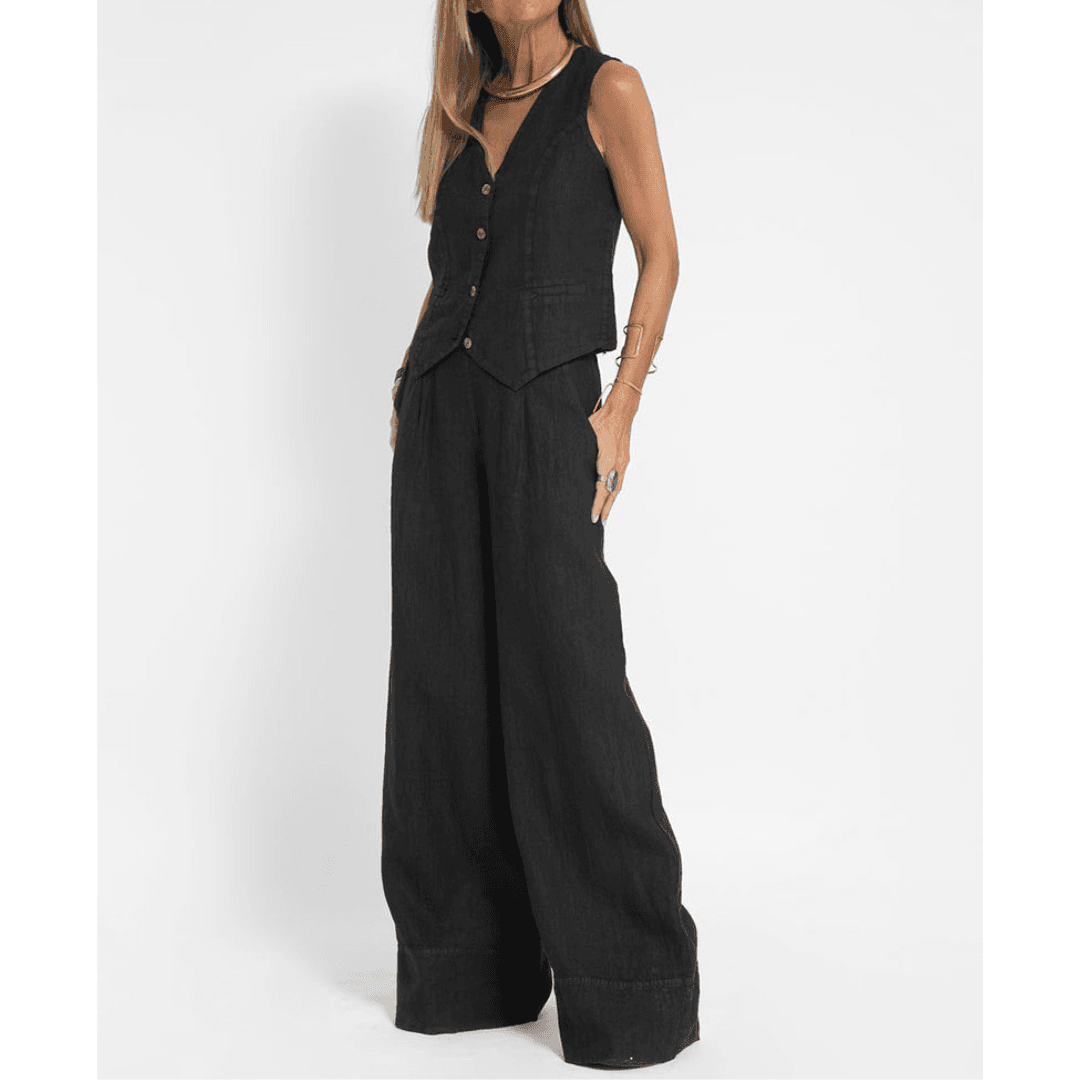 Mable | Chique linnen blazer en broek voor dames – Lichtgewicht zomerpak